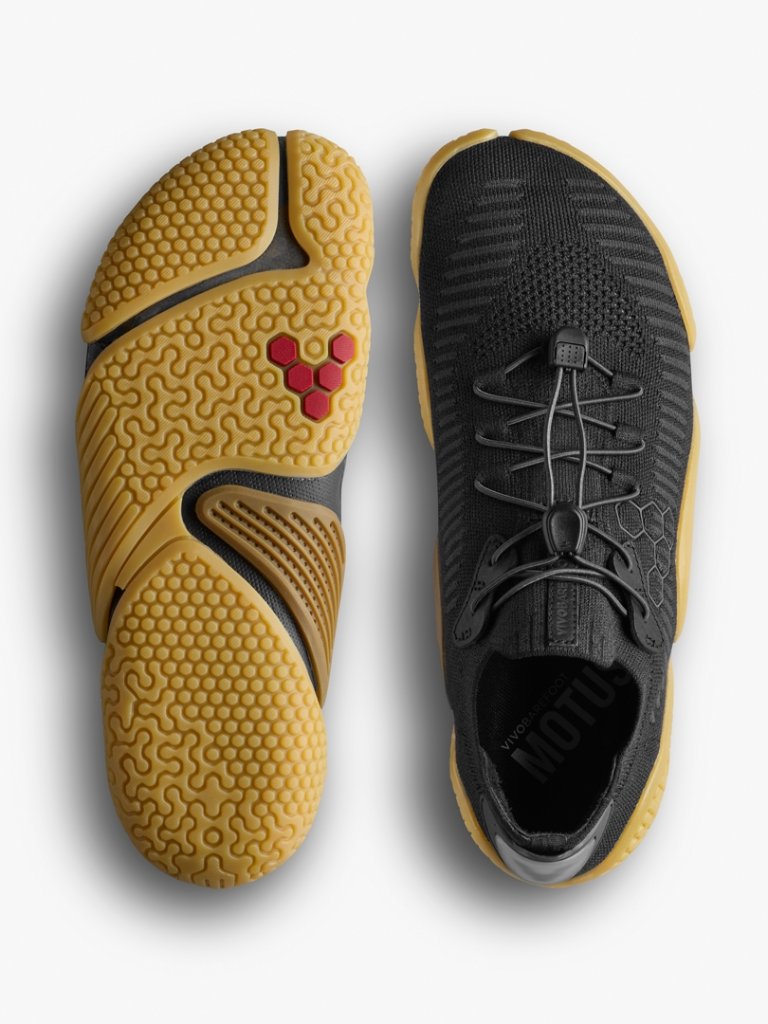 New Mens Sz 9 Vivobarefoot Motus Flex Natural Shoes Gym $200 Msrp Hike Run Black